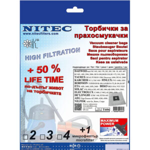 Торбички за прахосмукачки Nitec T 606